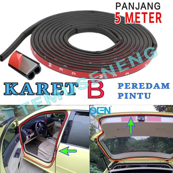 Panjang 5M Karet B Dobel D Peredam Suara Pelindung Pintu Mobil Guard