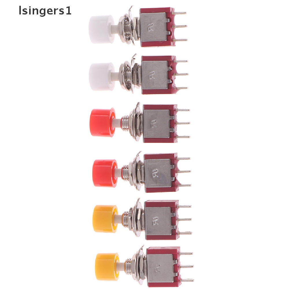 (lsingers1) 2pcs Saklar Tombol Tekan Momentary Mini 3-pin DS-612 6mm