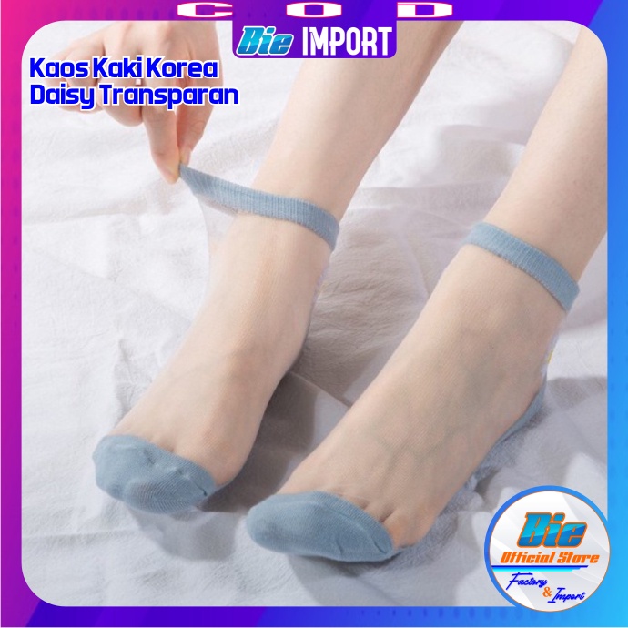 Kaos Kaki Korea Wanita Daisy Transparan Korean Style Impor Best Selller