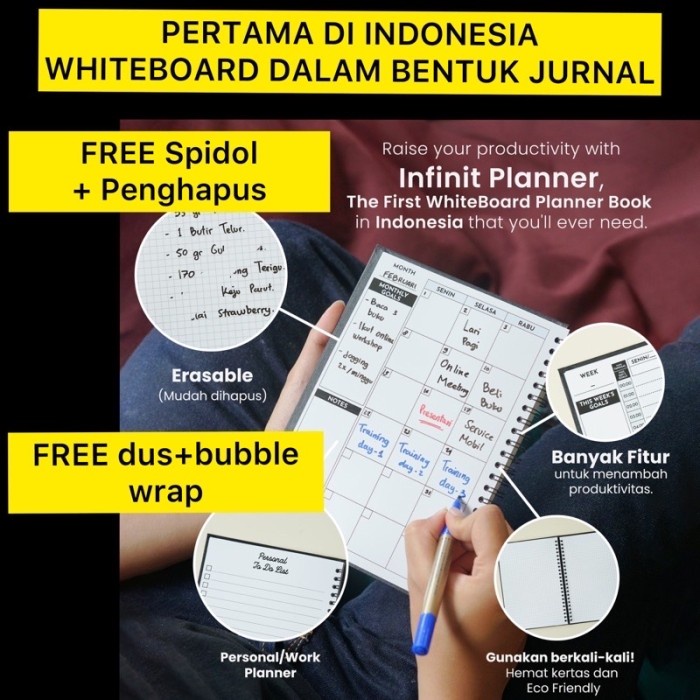 

[RESTOCK] PLANNER BY HITIVITY / WHITEBOARD JURNAL / BUKU AGENDA / JURNAL SPIRAL