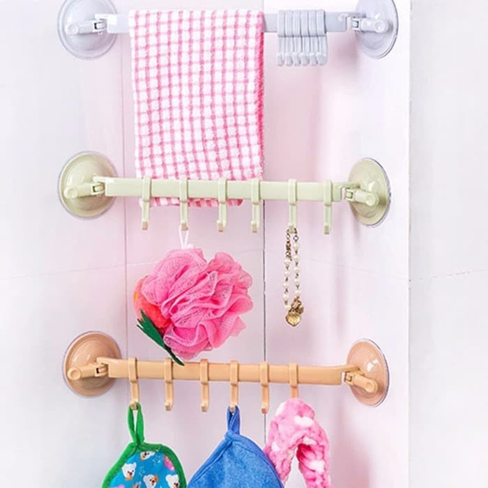 FREE 1 PCS Hanger hook dapur kamar mandi Gantungan baju kain pel