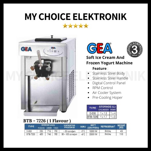 GEA BT-7226 Soft Ice Cream &amp; Frozen Yoghurt Machine