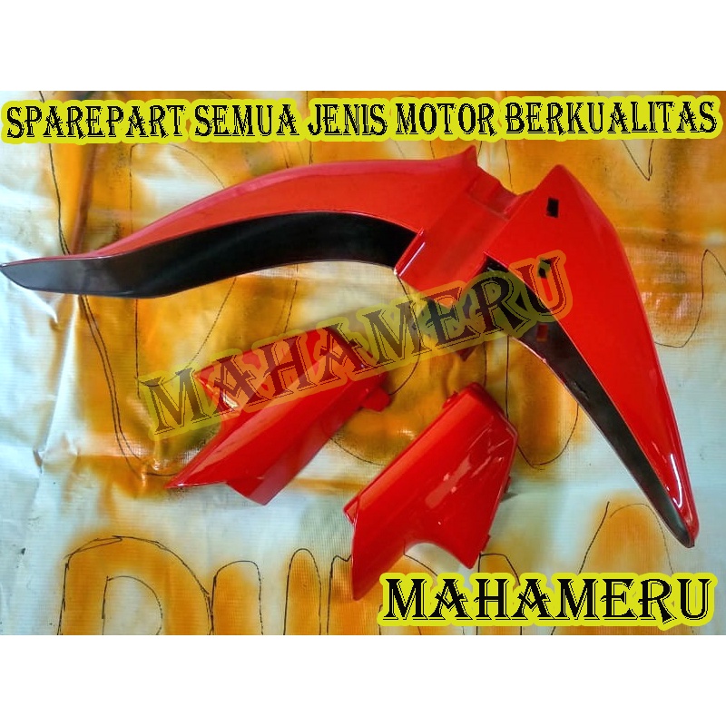 SPAKBOR DEPAN DAN TUTUP SOK DEPAN FIZR MERAH / SLEBOR FIZR MERAH PLUS TUTUP COVER SHOCK DEPAN