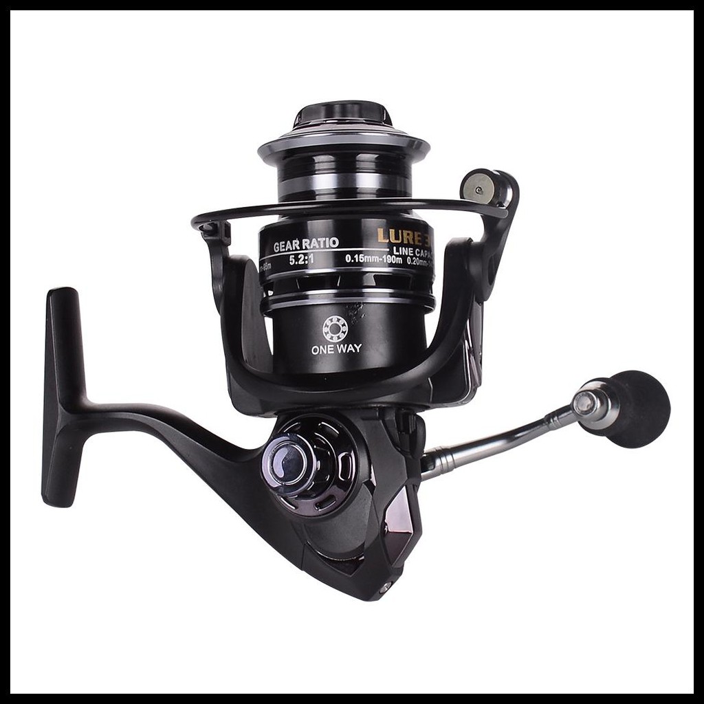 Mall PAKET HEMAT DEBAONE FISHMAN LURE 2000 SPINNING REEL PANCING 5.2:1 12+1 BALL BEARING - BLAC