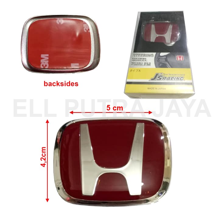 EMBLEM STIR HONDA MERAH TYPE B 50mm x 42mm