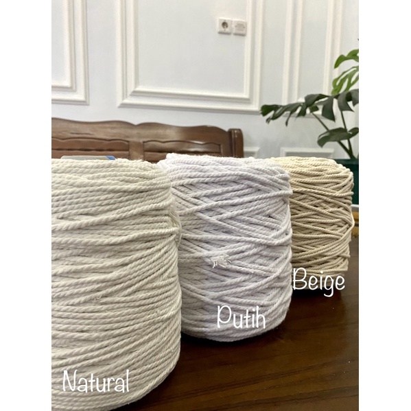 tali macrame non warna berat 1kg, benang macrame
