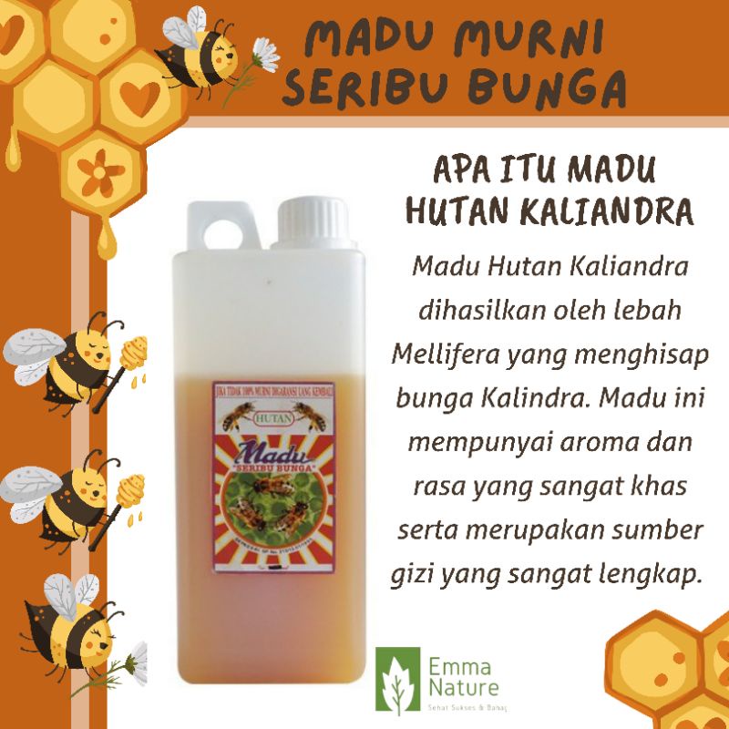 Madu Hutan Kaliandra Seribu Bunga 1 Kg Kemasan Jerigen