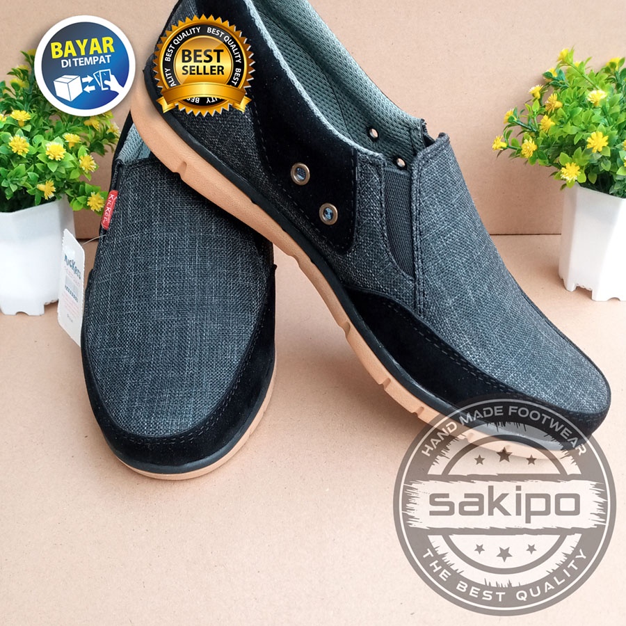 PROMO KEMERDEKAAN !! SEPATU PRIA DEWASA KASUAL SLIP ON MURAH BERKUWALITAS SOL KARET TRENDI NYAMAN DIPAKAI / SEPATU SANTAI PRIA DEWASA SOL KARET / SEPATU KERJA LAPANGAN / SEPATU KERJA KANTORAN / SAKIPO