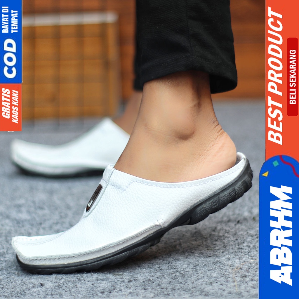 Sepatu Sandal Casual Sneakers Kulit Asli Bustong Tutong Pria CLAHS ABHRM