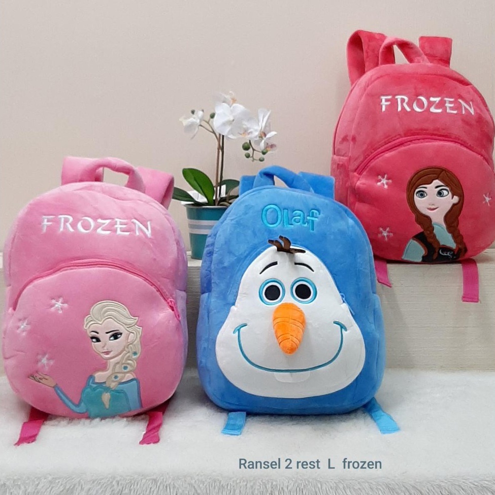 Toysopedia Tas Ransel Elsa Anna Frozen Size L/Backpack Anak Tk SD/Tas Karakter/Kado Tas Anak /Tas Elsa