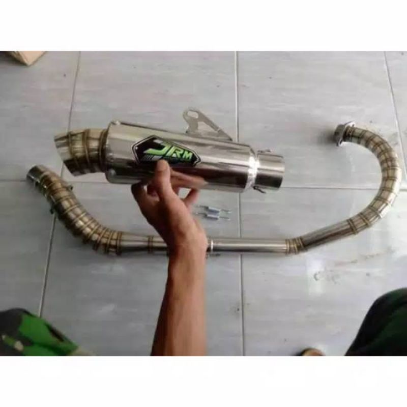 knalpot JRM leher full cacing cb mp scorpio