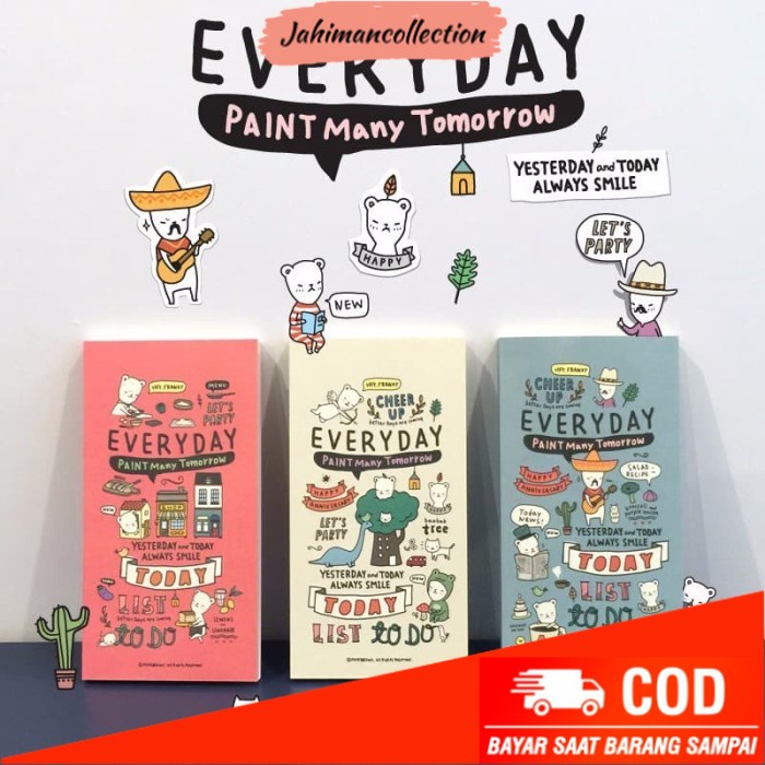 

✨ BISA COD ✨ Paint Many Tomorrow Everyday Diary - Pale Yellow