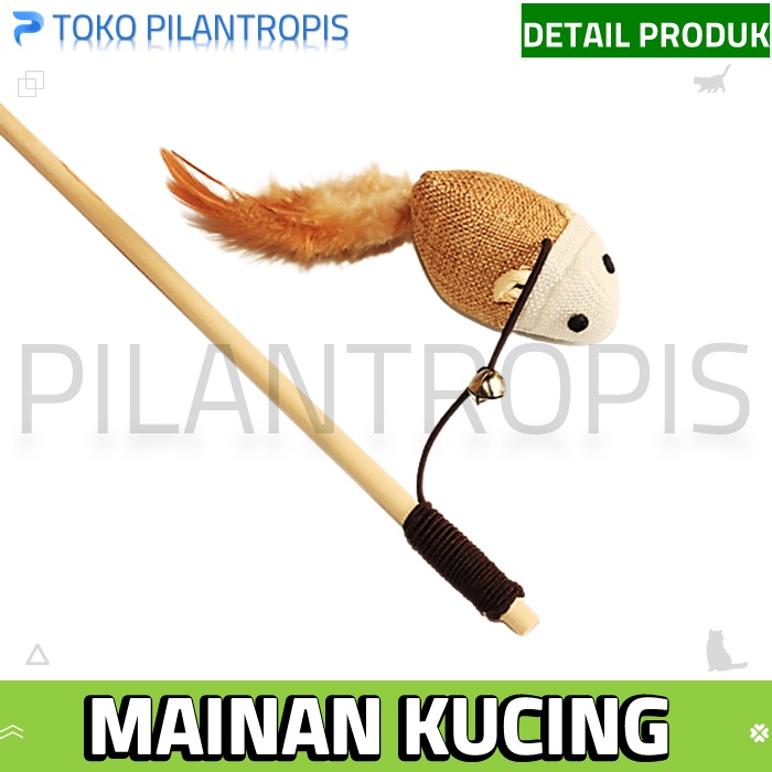 TONGKAT MAINAN KUCING CAT TEASER CAT TOY CAT TOYS STIK STICK KUCING MAINAN BONEKA TIKUS