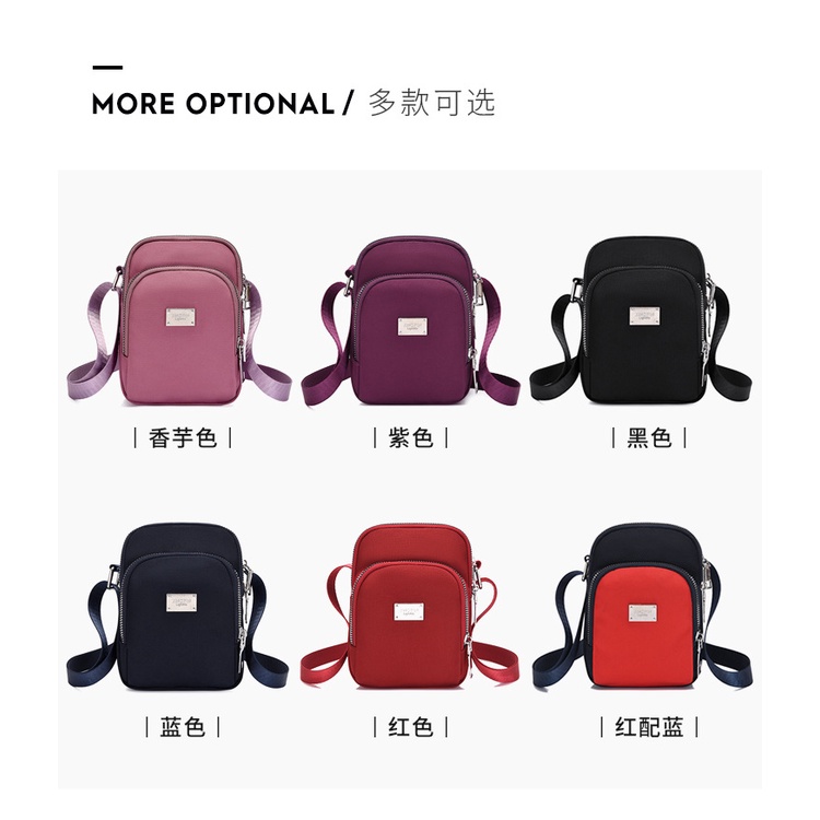 tas selempang wanita import sling bag wanita tas hp import bahan nilon parasut TAS 105