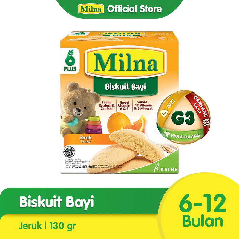 MILNA BISKUIT BAYI JERUK 130GR