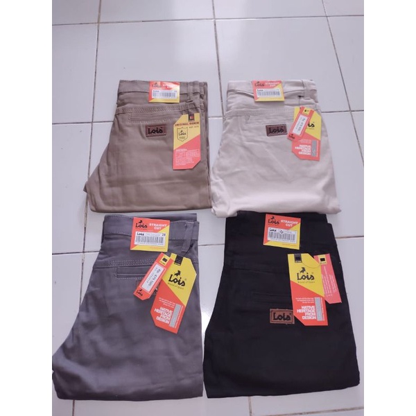 celana Chino lois slim fit pria
