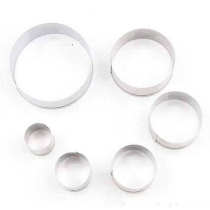 Stainless Steel Fondant Cutter - Round Shape (6pcs)