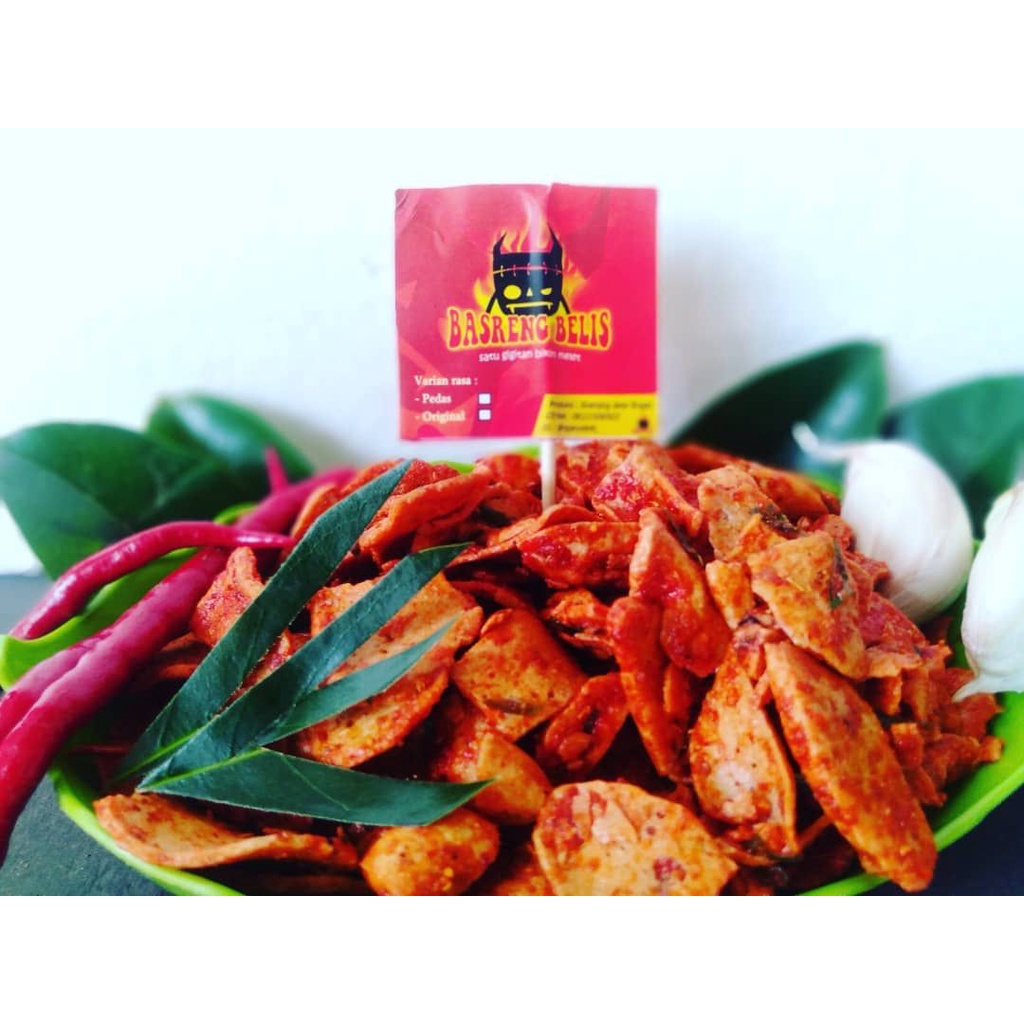 

( TERMURAH )BASRENG DAUN JERUK PEDAS/ BASRENG BELIS VIRAL / 150 gr , 500gr