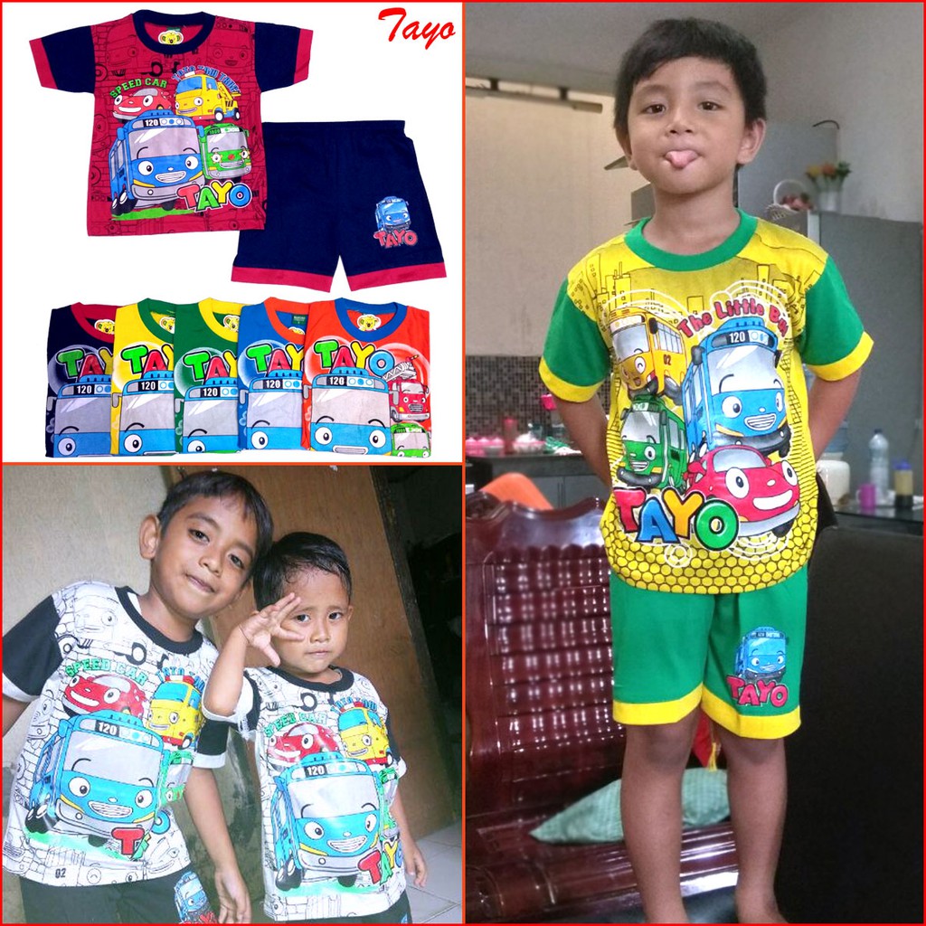  TAYO  0 10 Tahun MARUNO Setelan Baju  Anak  Pakaian Anak  