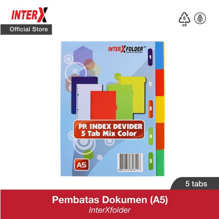 

INDEX Divider A5 5 Tabs Inter X ++++^