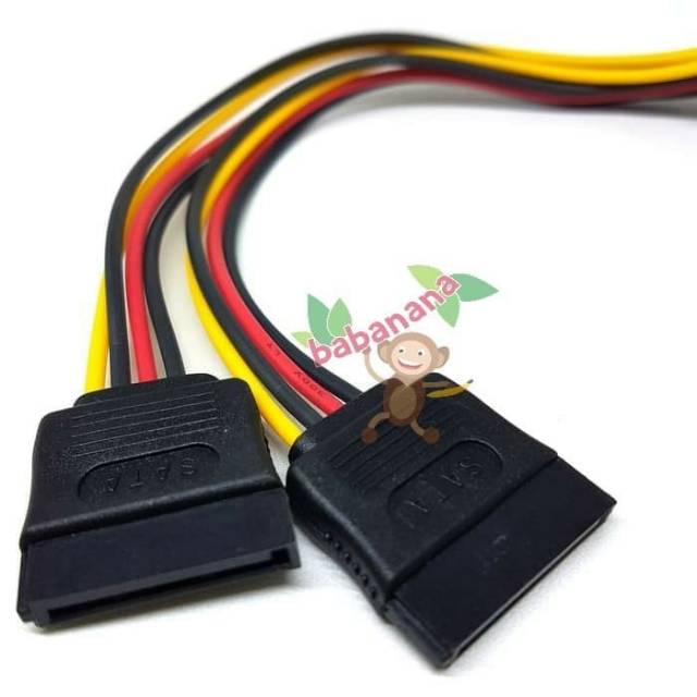 Kabel SATA Splitter Power 1 to 2 Cable 15 Pin Cabang SSD HDD