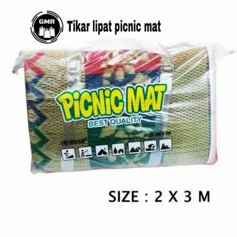 Tikar plastik tikar piknik lipat uk 2x3M PICNIC MAT