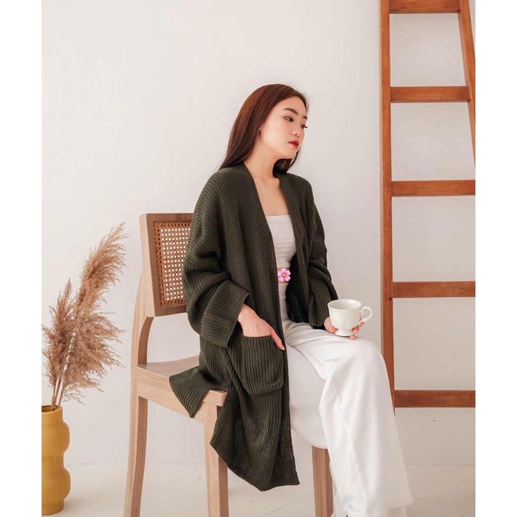 Long Oversize cardigan / Locy Cardigan / Oversized Cardy / Outer Rajut Oversize