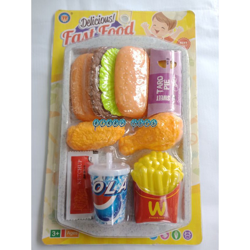 Mainan Makanan Burger McD Set | Mainan Kentucky McD Murah