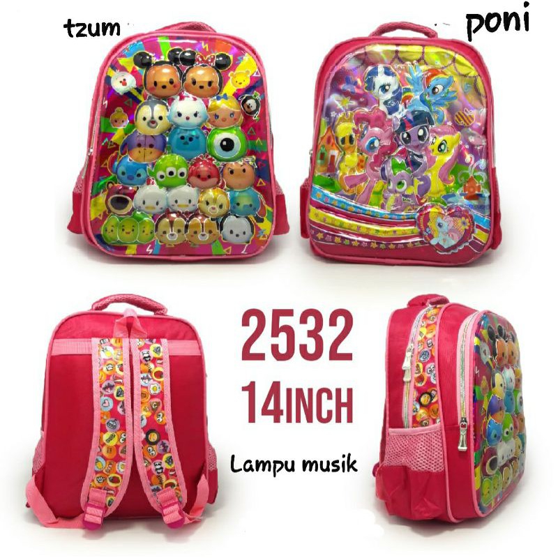 Tas Ransel punggung Anak Tk 2532 Lampu musik