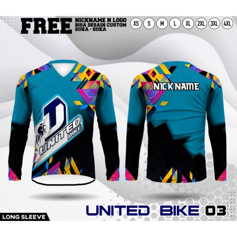 jersey sepeda baju sepeda united kaos sepeda baju pria lengan panjang