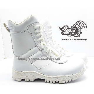 Jual Sepatu Pataka - Sepatu PDL Putih - Sepatu Banser Indonesia|Shopee