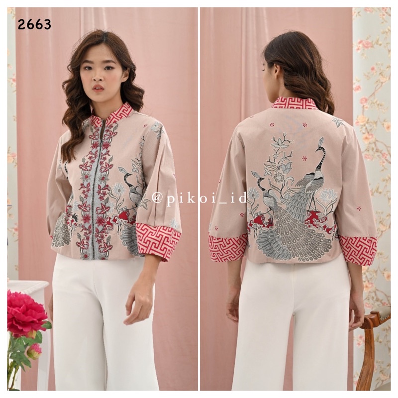 Bomber jaket Batik modern cewek murah / batik kantor wanita / outer batik / atasan blazer batik 135