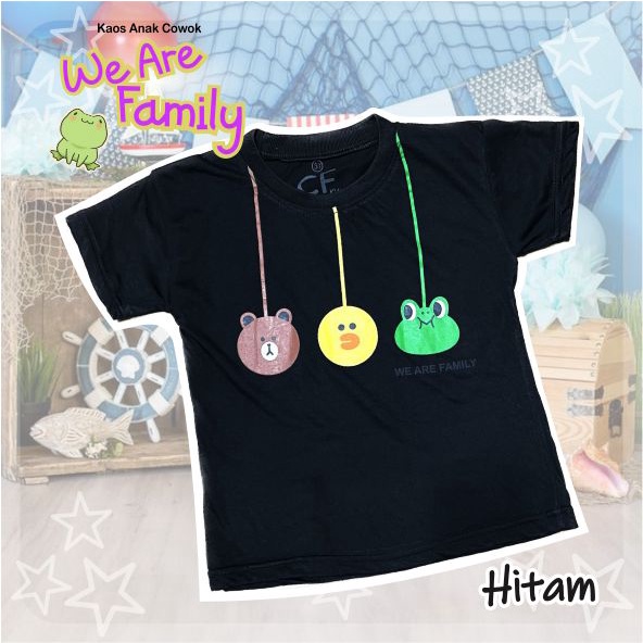 Atasan Kaos Murah Anak Laki-laki We Are Family CF Kids