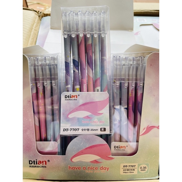 

pen gel motif have a nice day whale / paus isi 12