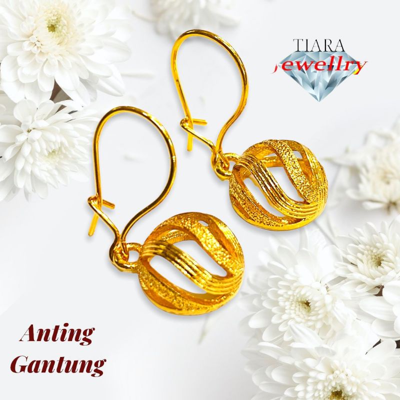 anting susun//anting gantung//anting lapis emas//perhiasan