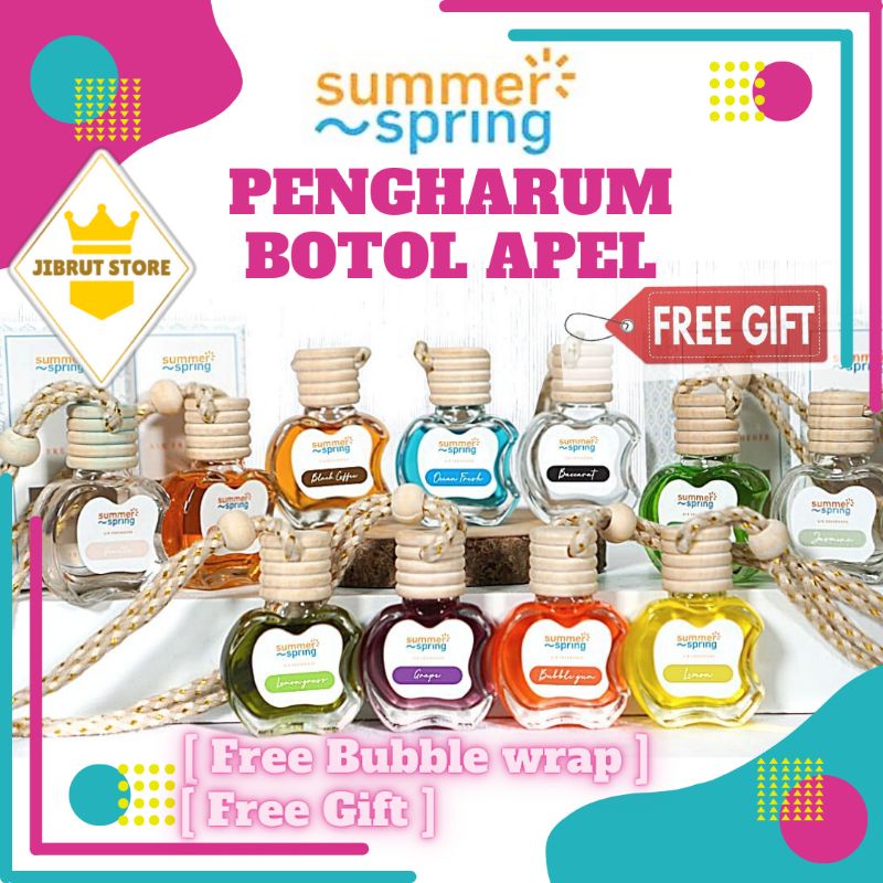 SUMMER SPRING BOTOL APEL PENGHARUM MOBIL RUANGAN TOILET LEMARI BY PARFUM SUMMERSPRING