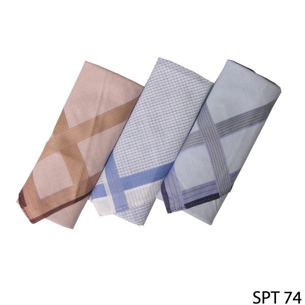 Sapu Tangan Laki-Laki Isi 3Pcs Katun Multi Color – SPT 74