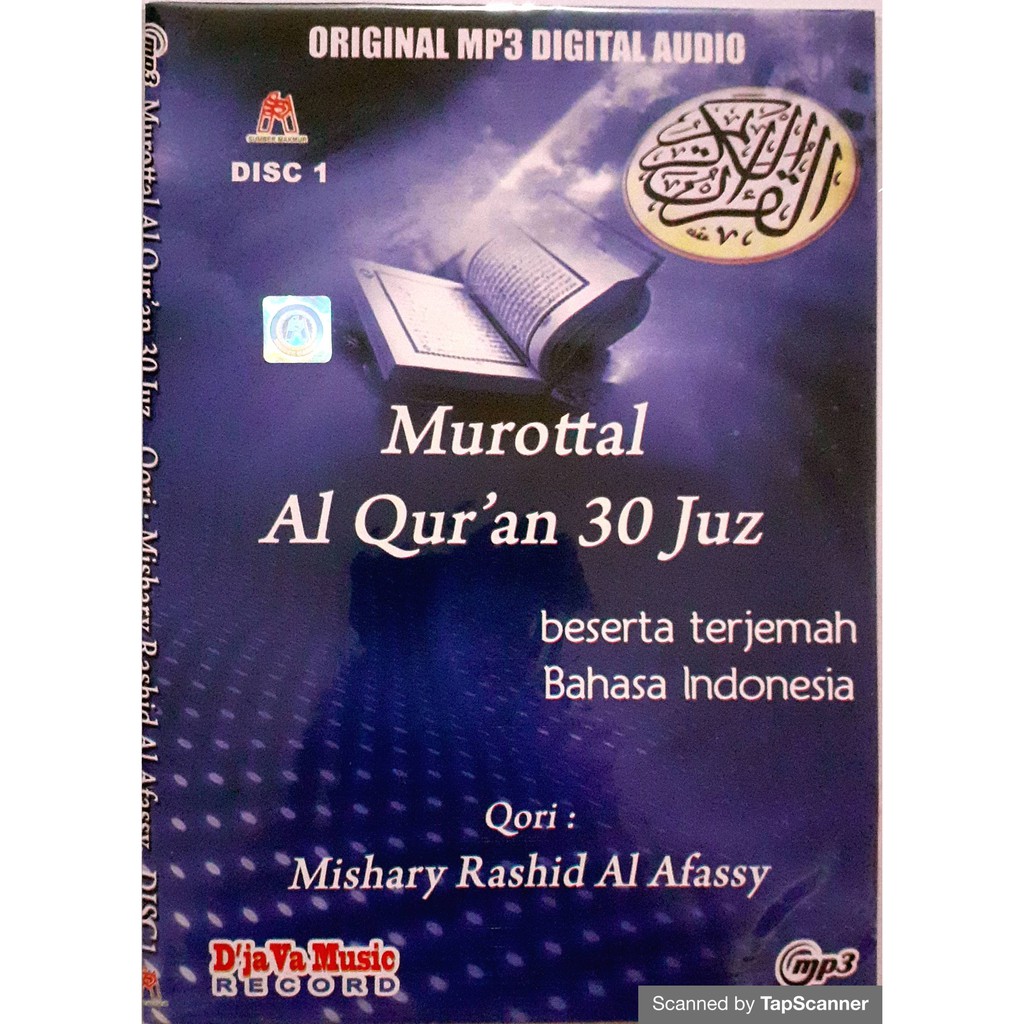Murottal Al Quran 30 Juz Mishary Rashid (Terjemahan Bahasa Indonesia) Disc. 1 & 2 | MP3 Original