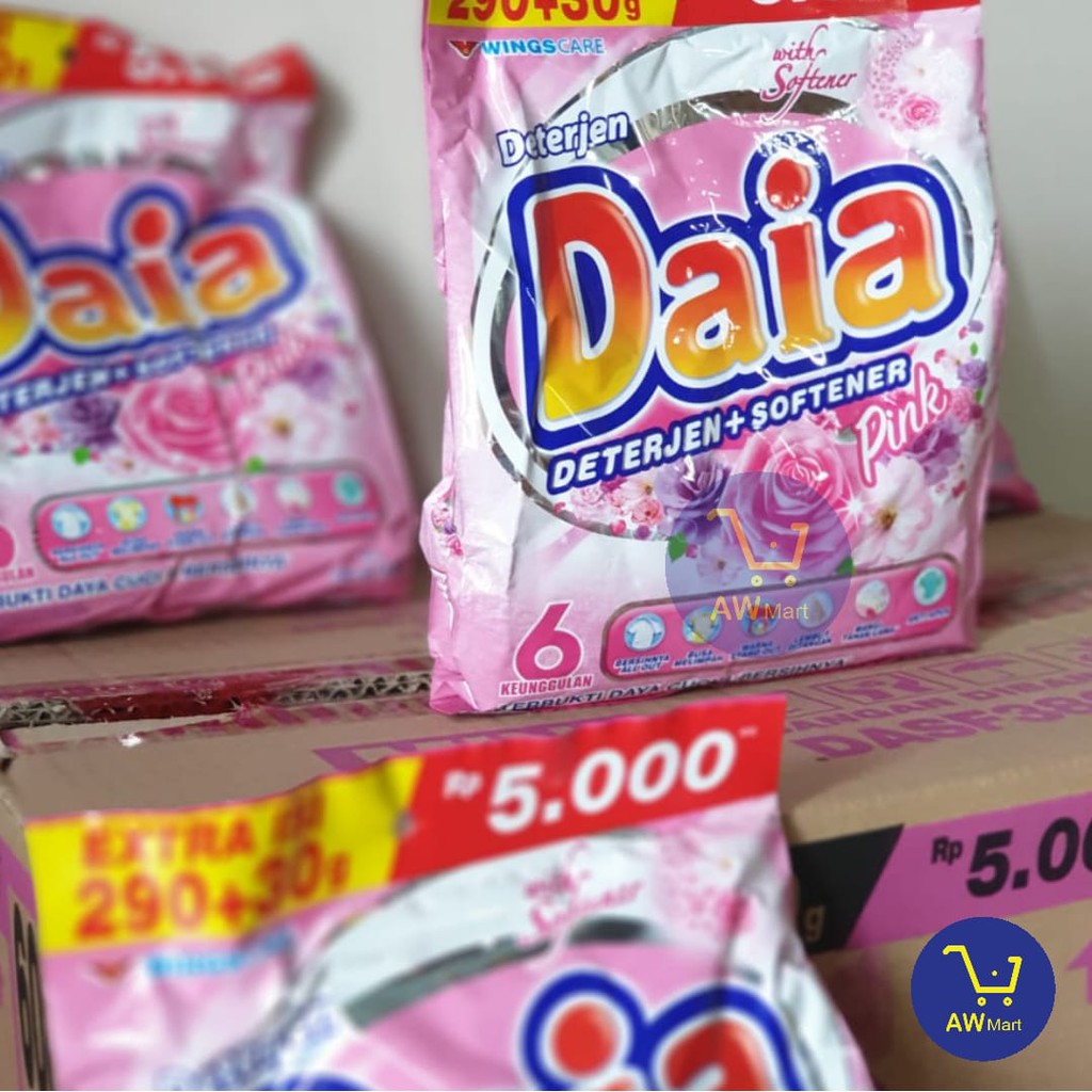 Daia 252gram, 263 gram MURAHH!!  (DARI PABRIK LANGSUNG) Deterjen + softener - Rp 5000