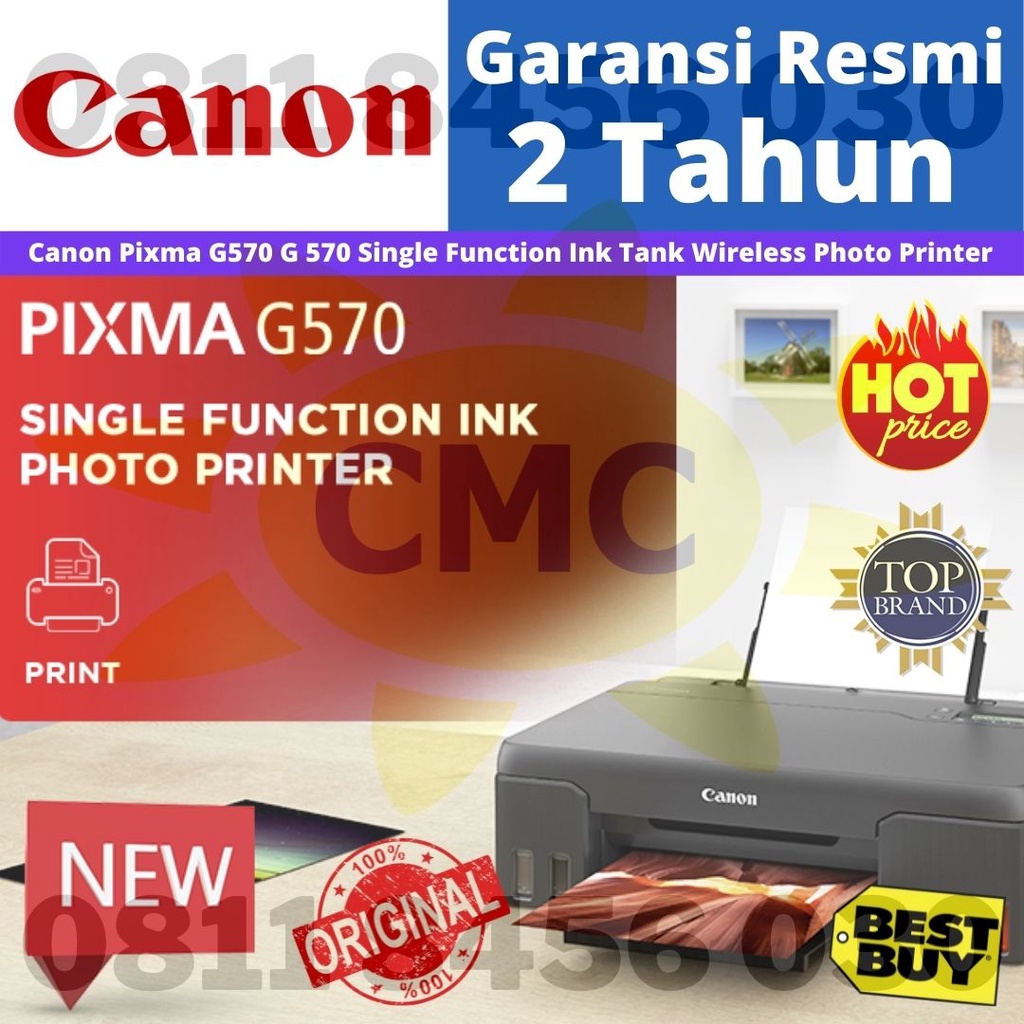 Printer Canon Pixma G570 G 570 Printer Photo Wifi Quality 6 Warna