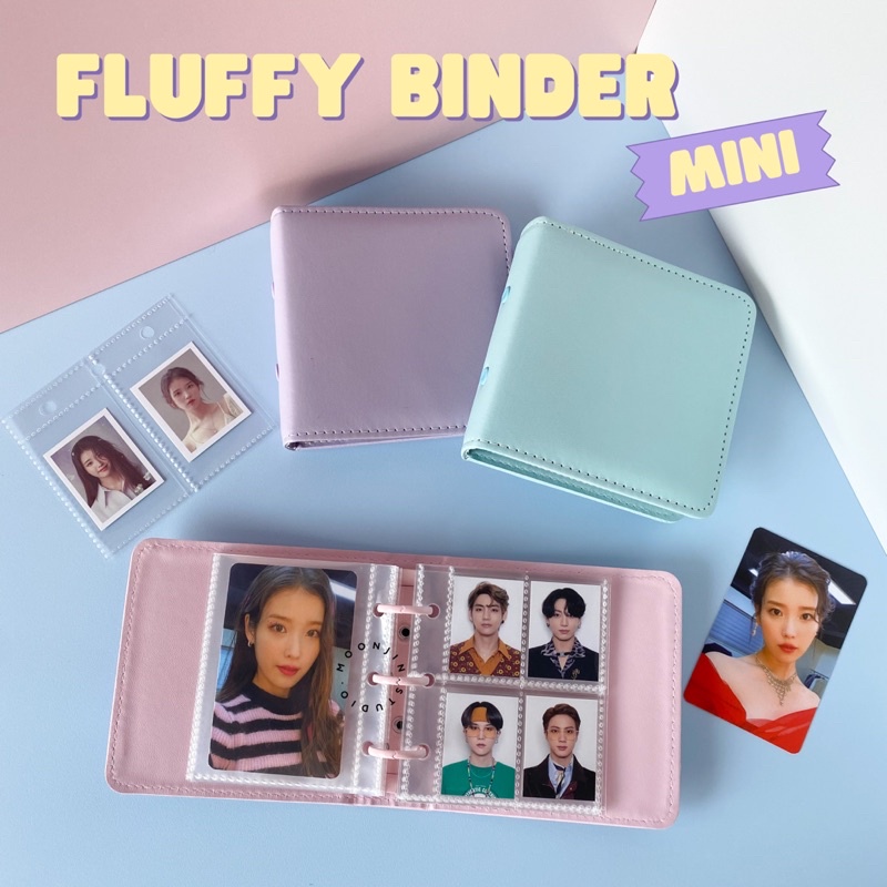 Mini Fluffy Binder Photocard Album Photo Kpop Pastel