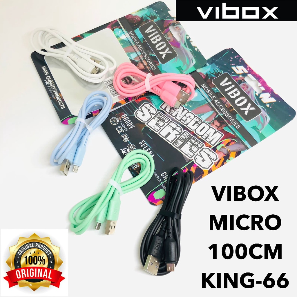 MINIGO Kabel Data Vibox Micro 100Cm King-66 type c iphone fast 3A Macaron High Quality