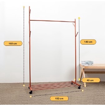 Laris_Unik Stand Hanger Single Rak Baju Besi Dekorasi Rumah Tangga Rak Pakaian Gantungan Baju Rak Serbaguna Stand Cloth Hanger Gawang Rak Jemuran Pakaian Portable DGYJ-3 Stand Hanger Gawang Single Rack Stand Hanger Korea