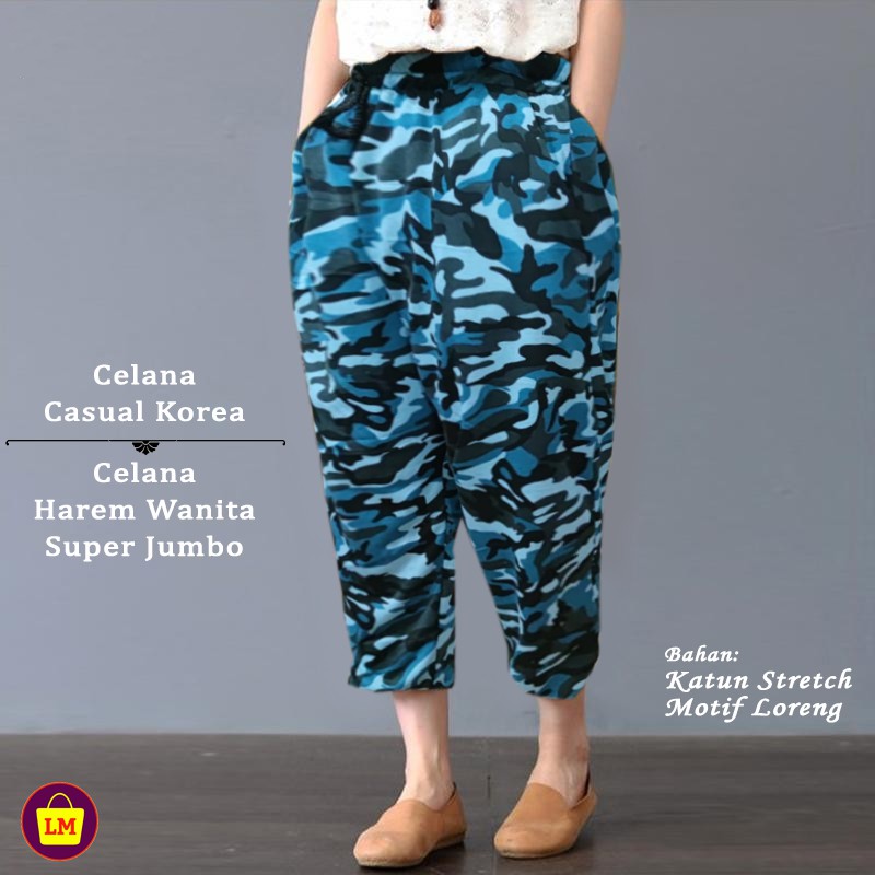 TERMURAH TERLARIS Celana Casual Korea/Celana Harem Wanita Super Jumbo TERBARU LMS 20056 20059 20062