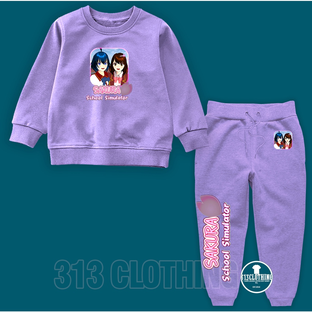Setelan Anak Sakura School Simulator Sweater Jogger Anak Sakura School Simulator