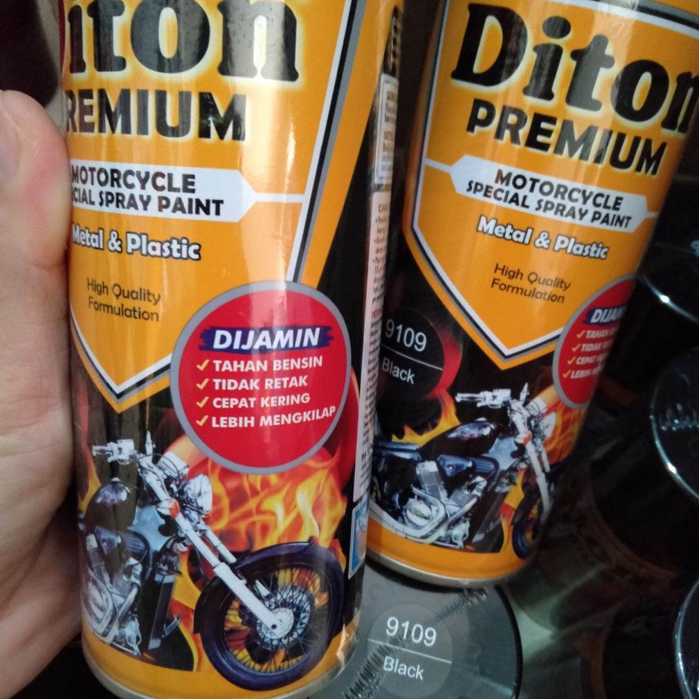Pilok Pilox Cat Diton Premium Black 9109 Hitam Hitam Glossy Hitam Polos Diton Premium 400Cc Tahan Be