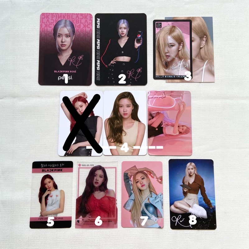 OFFICIAL PHOTOCARD BLACKPINK ROSÉ PEPSI MISE EN SCENE HELLO BUBBLE LTD CONCERT SAMSUNG GLOBE V1 PC