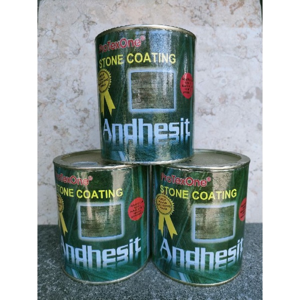 Pernis/Coating pelapis batu alam andesit (efek semi hitam) protexone 100% original free buble wrap