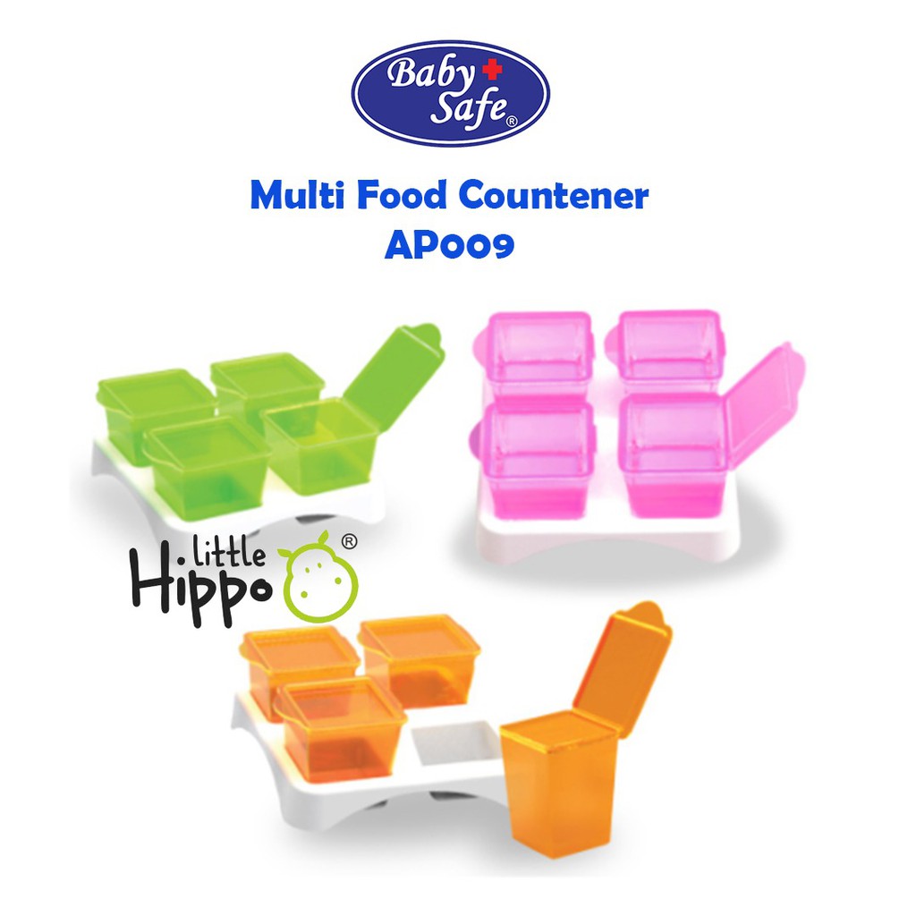 Baby safe Multifood Container AP009 fc002 fc003 / BabySafe Cubes / Tempat Penyimpan Makanan Bayi / MPASI /AP009 Multi Food Containter MPASI Freezer Pot / WADAH PENYIMPAN MAKANAN BABY SAFE WADAH MAKANANA MPASI AP009