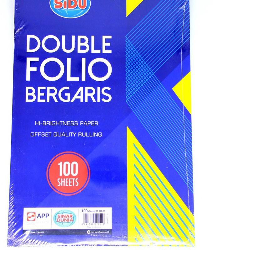 

COD SIDU Sinar Dunia Kertas Double Folio Bergaris 100sheets Termurah